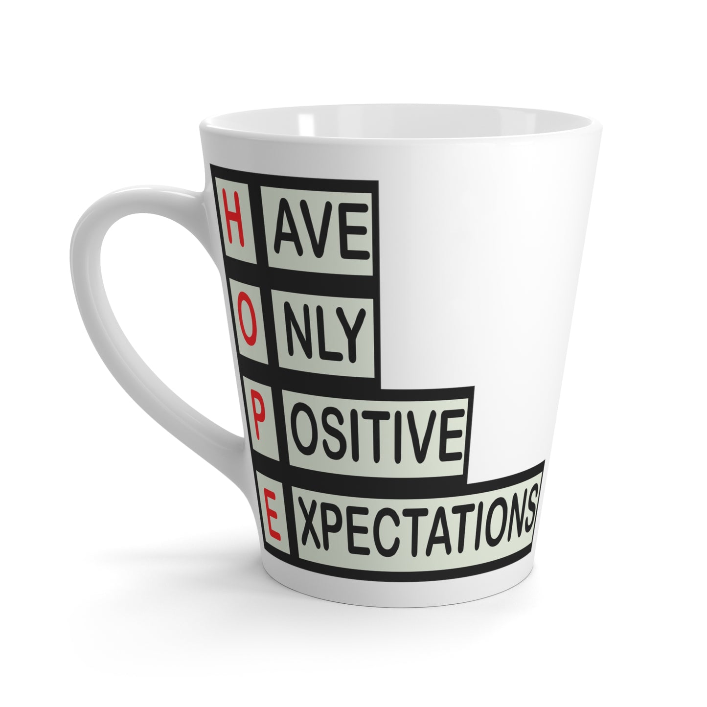 Hope Blocks-Latte Mug, 12oz