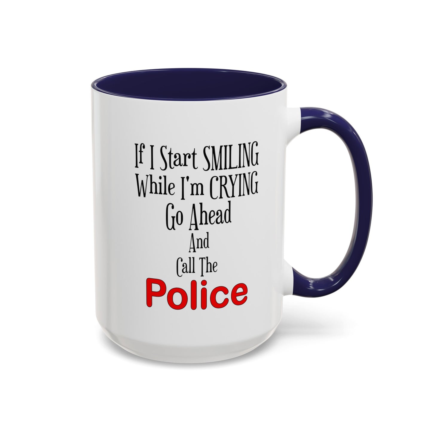 Smiling-Crying-Accent Coffee Mug (11, 15oz)