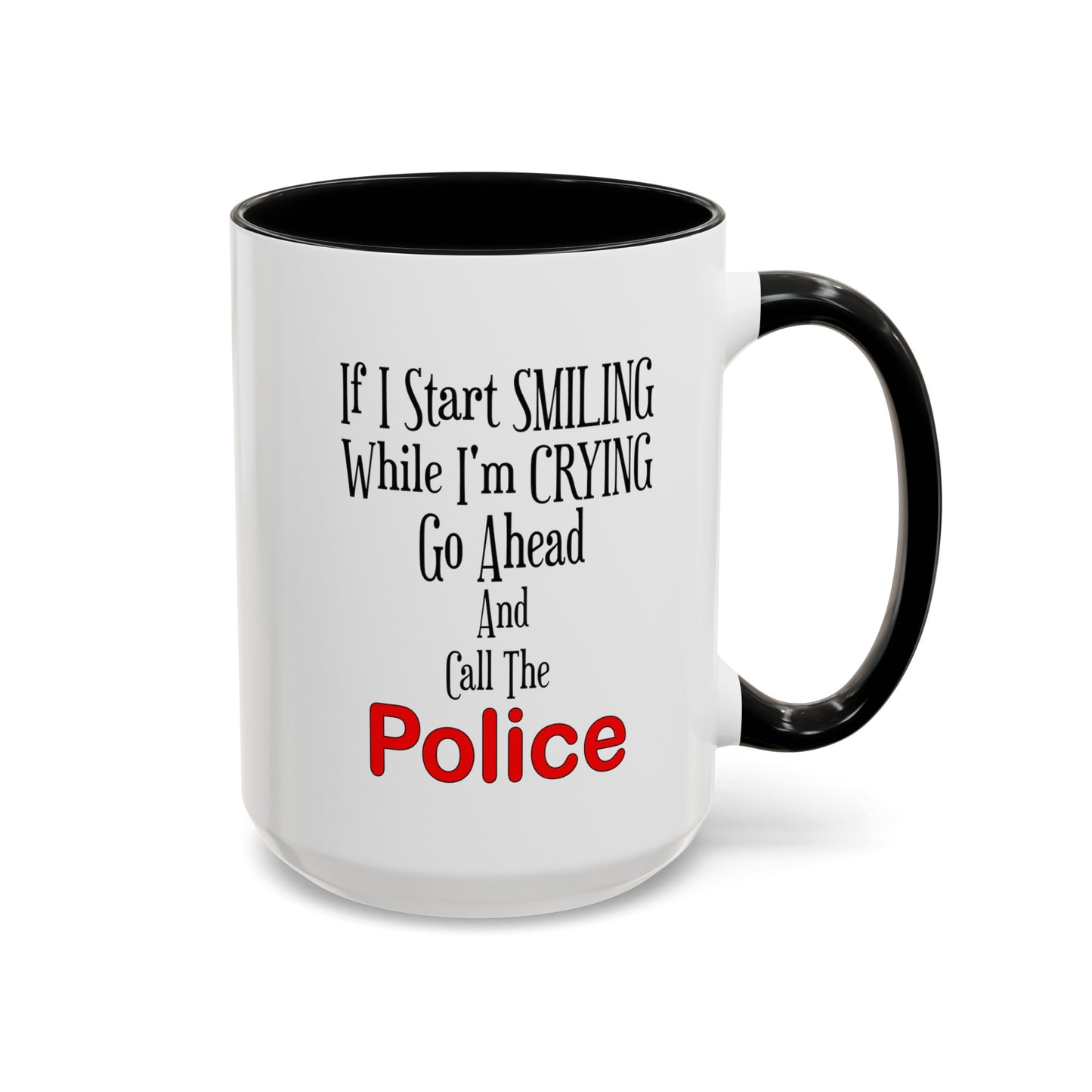 Smiling-Crying-Accent Coffee Mug (11, 15oz)