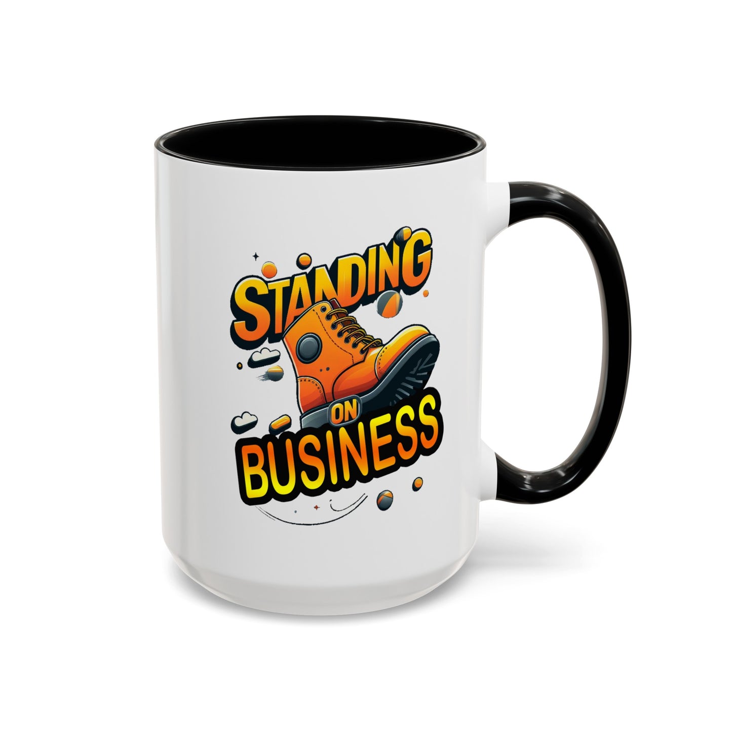 Standing on Business-Tim Boot-Accent Coffee Mug (11, 15oz)