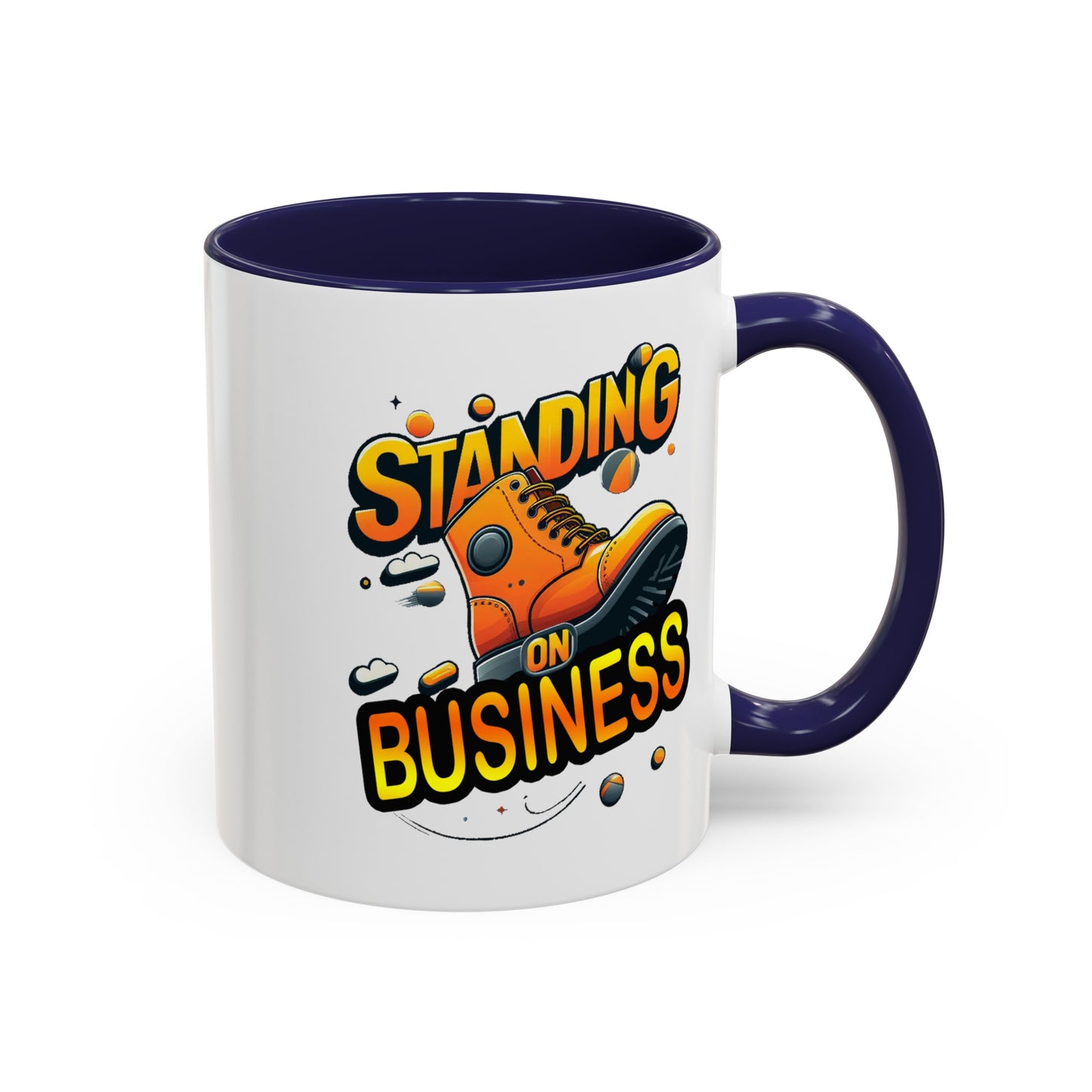 Standing on Business-Tim Boot-Accent Coffee Mug (11, 15oz)