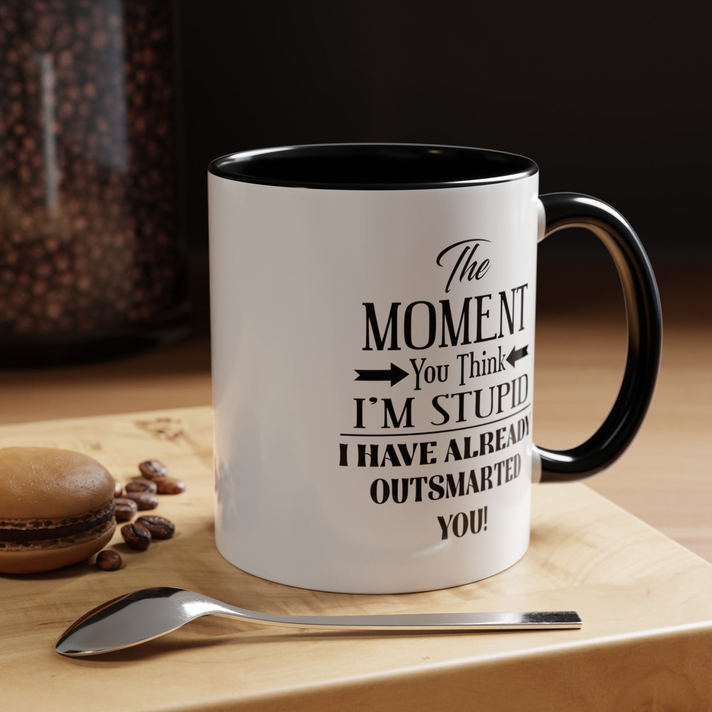 Outsmarted-Accent Coffee Mug (11, 15oz)