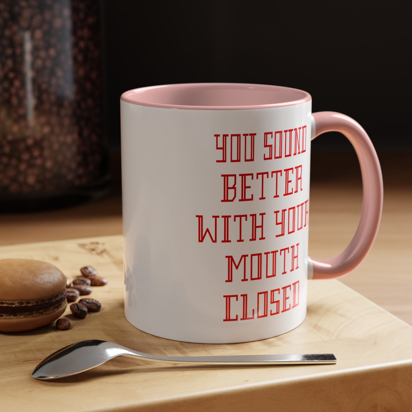 Mouth Closed-Accent Coffee Mug (11, 15oz)