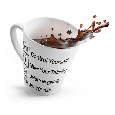 Ctrl-Alt-Del-Latte Mug, 12oz