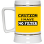 Caution-No Filter-Beer Stein 22oz.