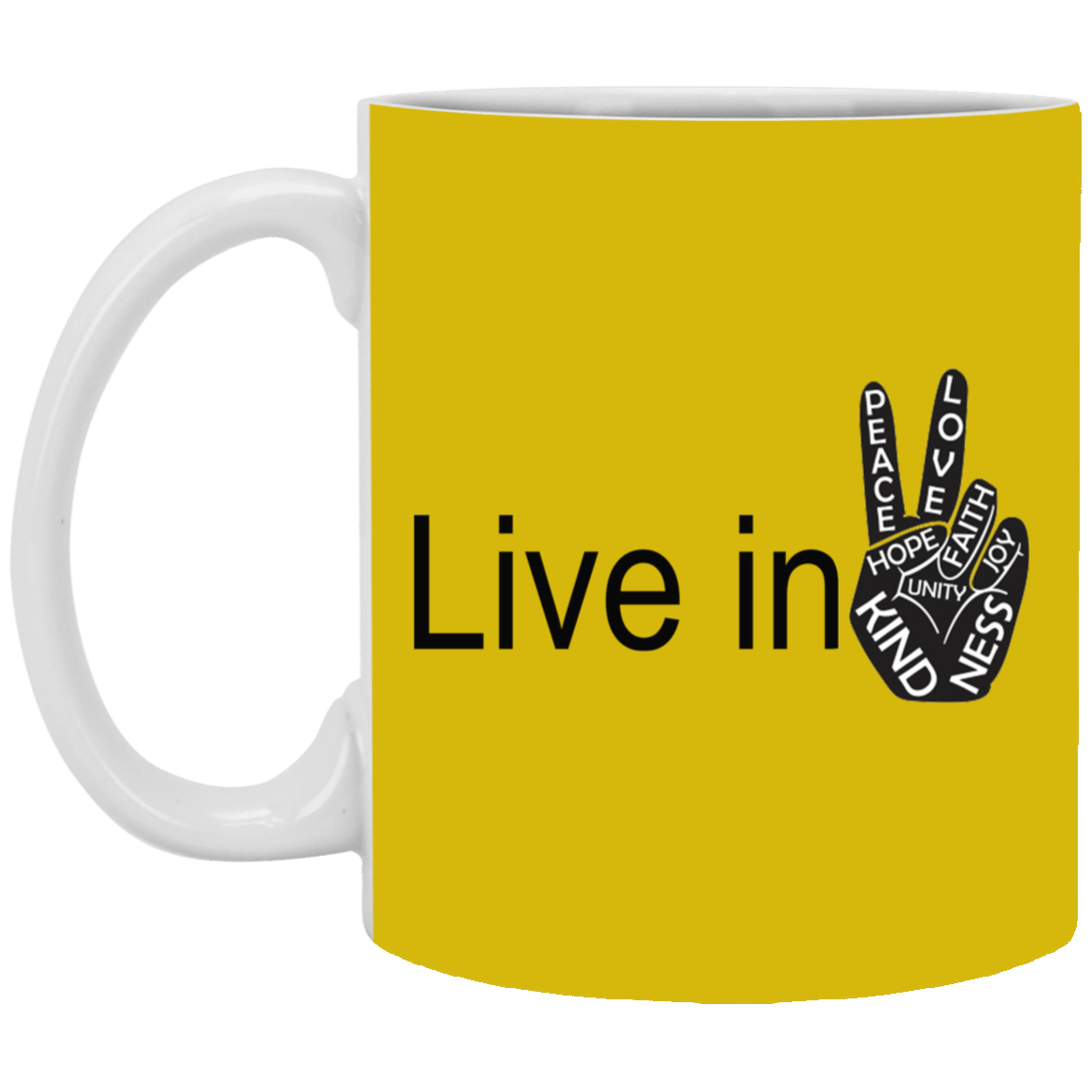 Hand Peace-11oz White Mug