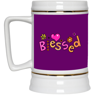 Blessed Flowers-Beer Stein 22oz.