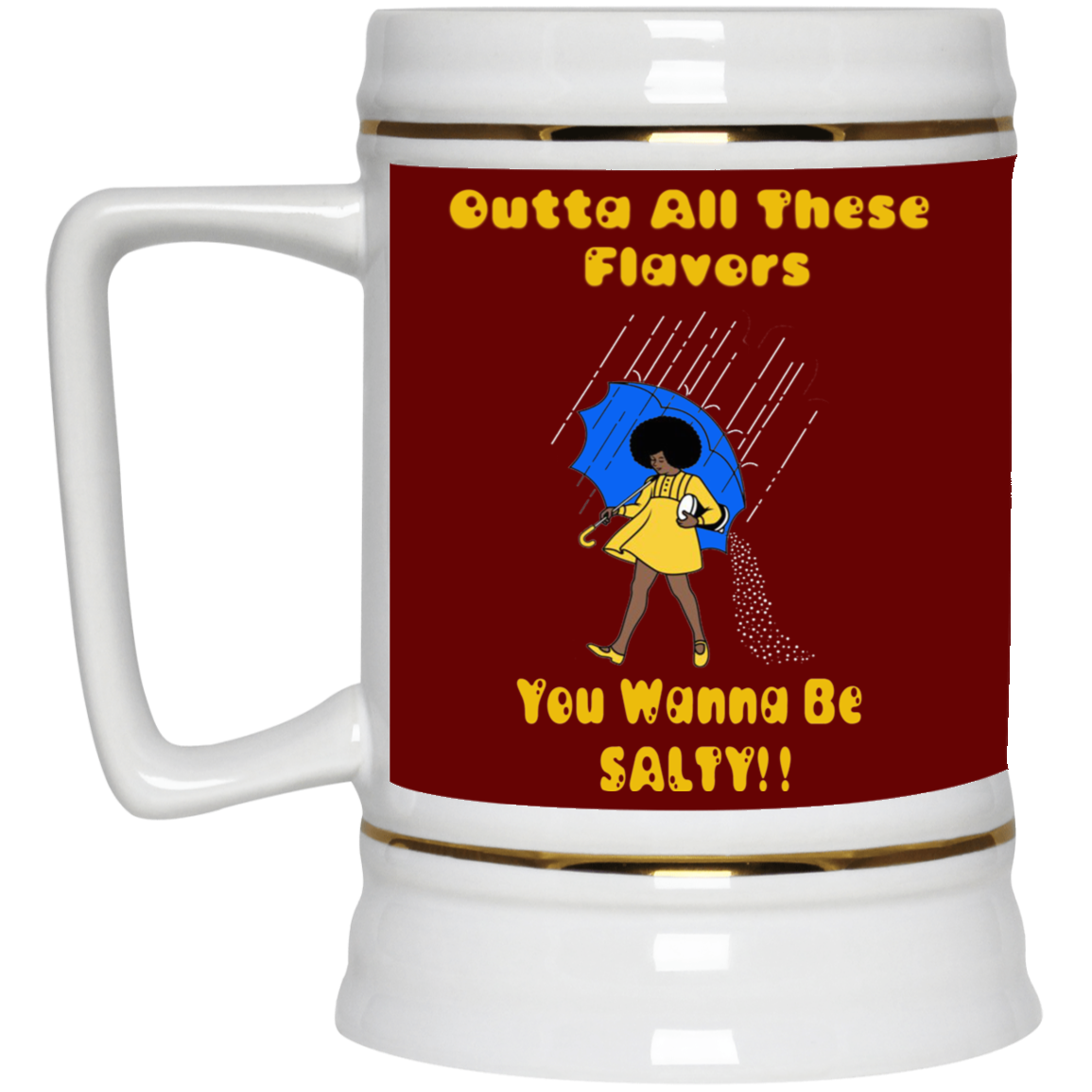 Salty-Black Girl-Beer Stein 22oz.