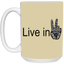 Hand Peace-15oz White Mug
