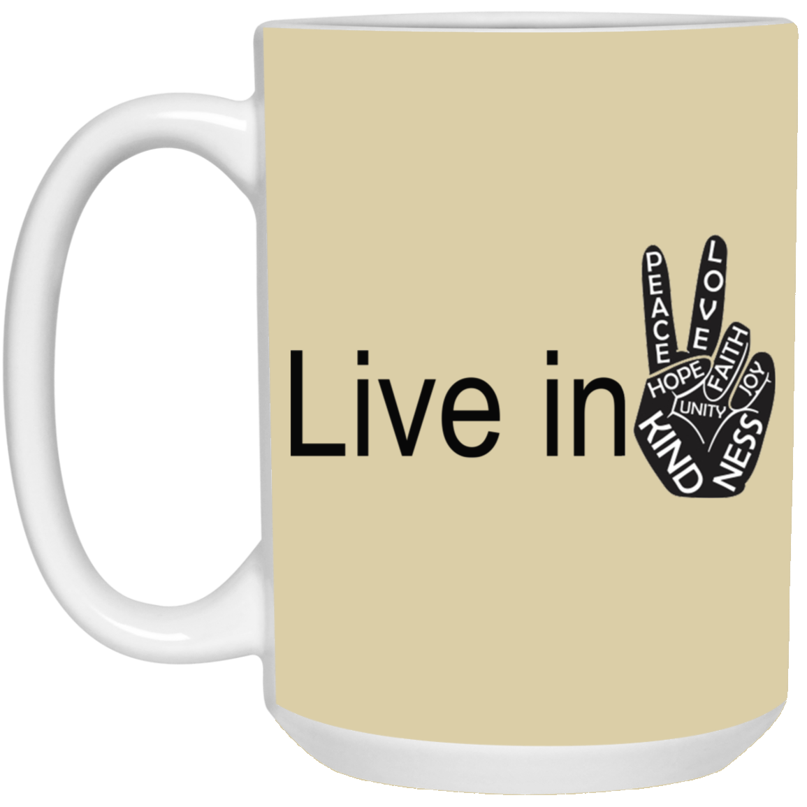 Hand Peace-15oz White Mug