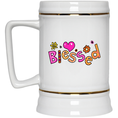 Blessed Flowers-Beer Stein 22oz.