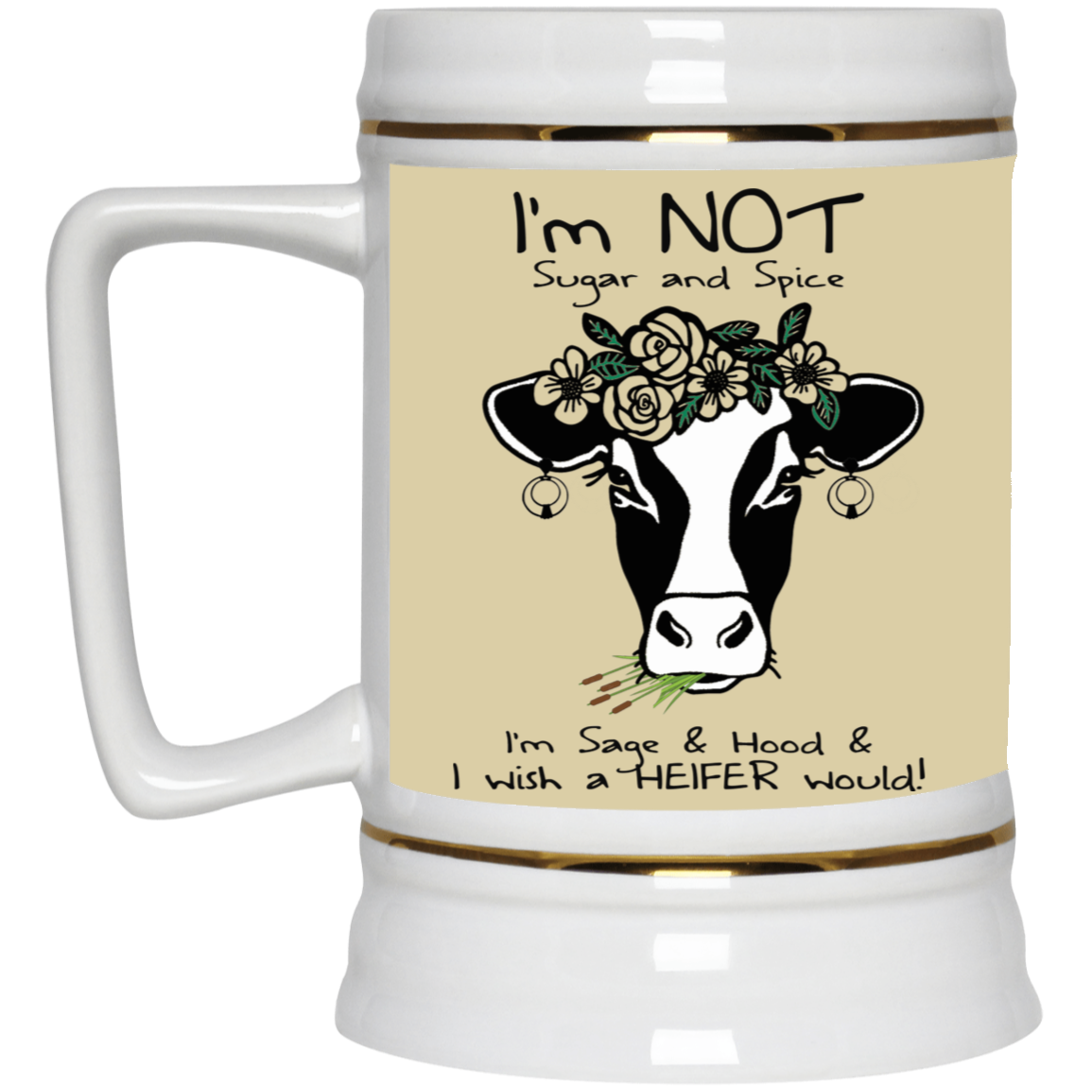 Sage and Hood-Beer Stein 22oz.