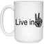 Hand Peace-15oz White Mug
