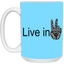 Hand Peace-15oz White Mug