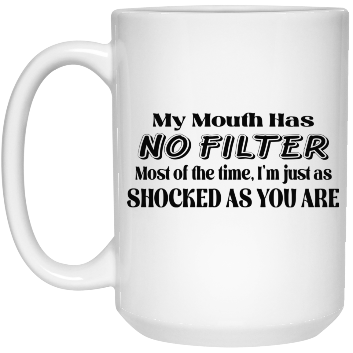 My Mouth Has No Filter-15oz White Mug