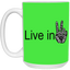Hand Peace-15oz White Mug