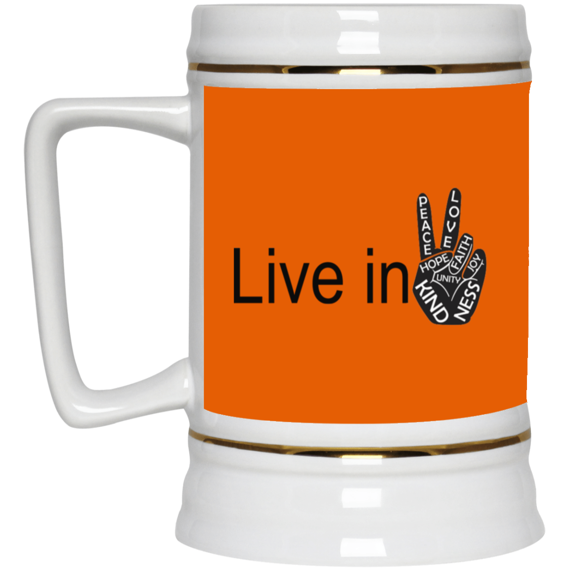 Hand Peace-Beer Stein 22oz.