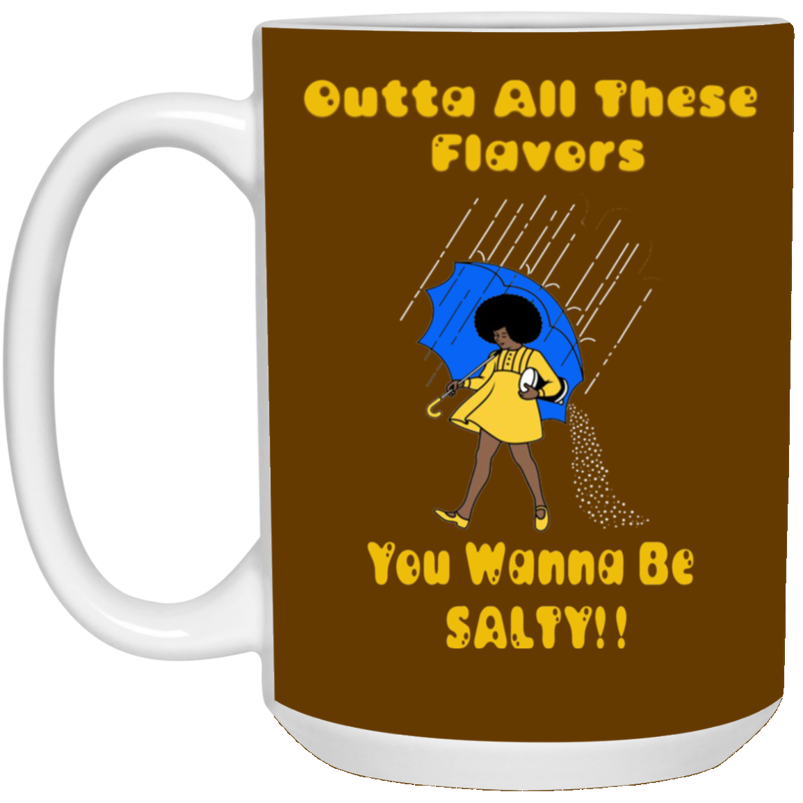 Salty-Black Girl-15oz White Mug