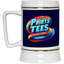 PTB-Gold Trim Beer Stein 22oz
