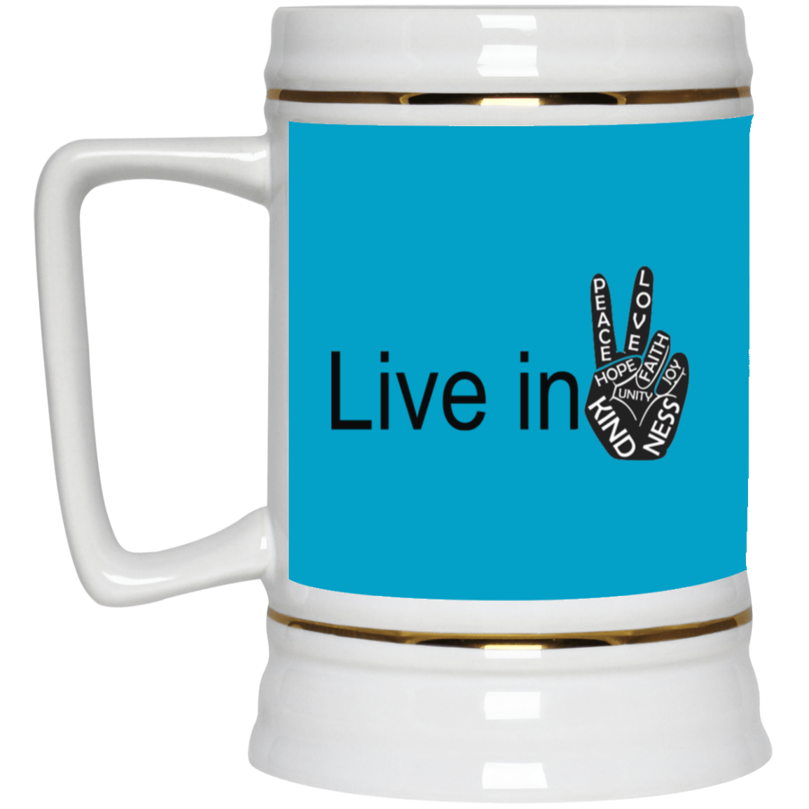 Hand Peace-Beer Stein 22oz.