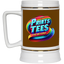 PTB-Gold Trim Beer Stein 22oz