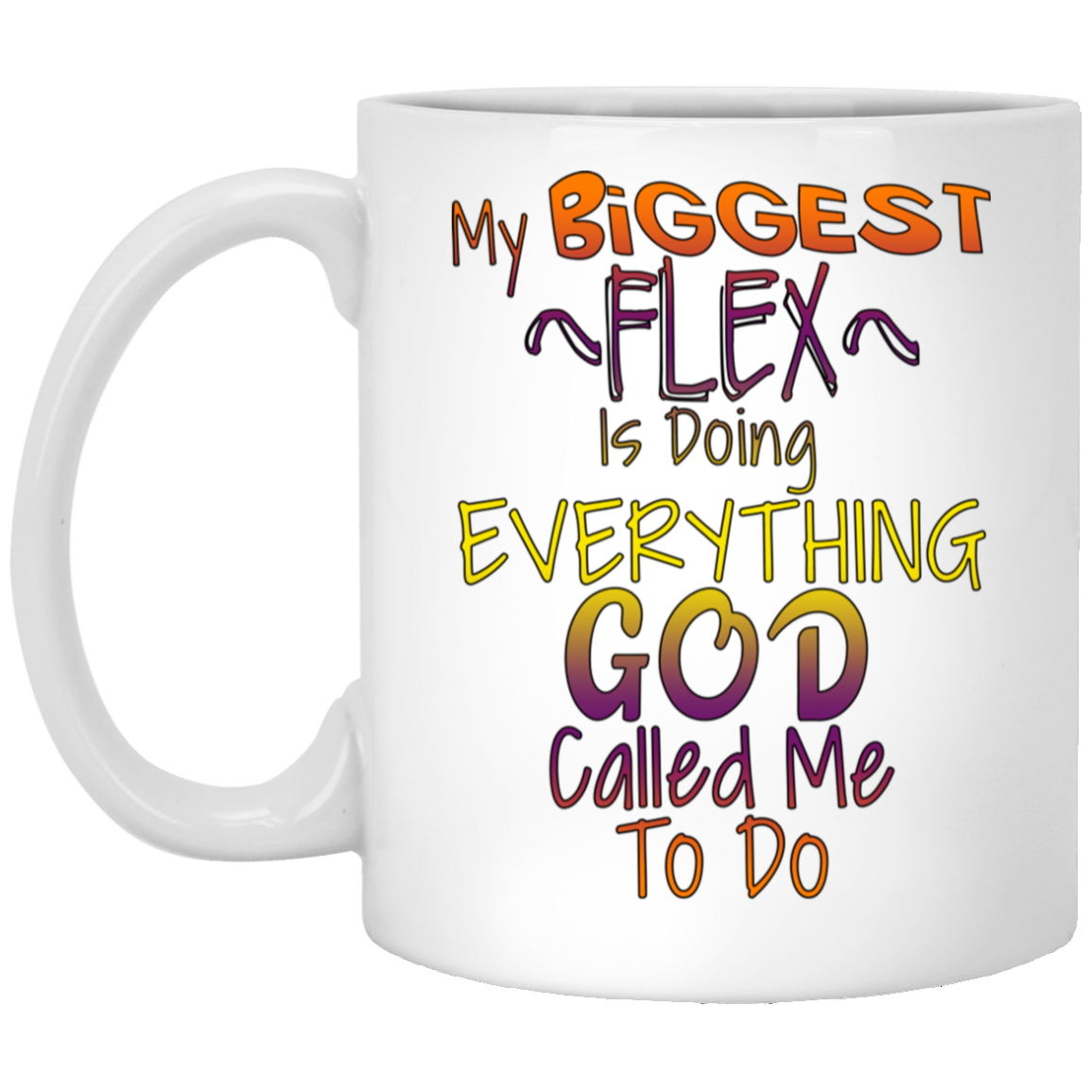 Biggest Flex-11oz White Mug