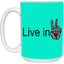 Hand Peace-15oz White Mug