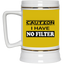 Caution-No Filter-Beer Stein 22oz.