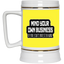 Mind Yours or Invest-Beer Stein 22oz.