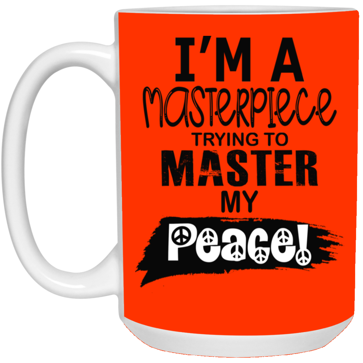 Master Peace-Black-15oz White Mug