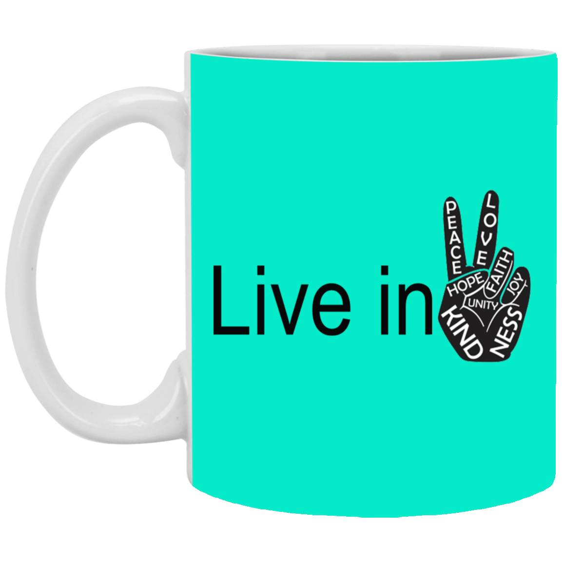 Hand Peace-11oz White Mug