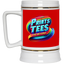 PTB-Gold Trim Beer Stein 22oz
