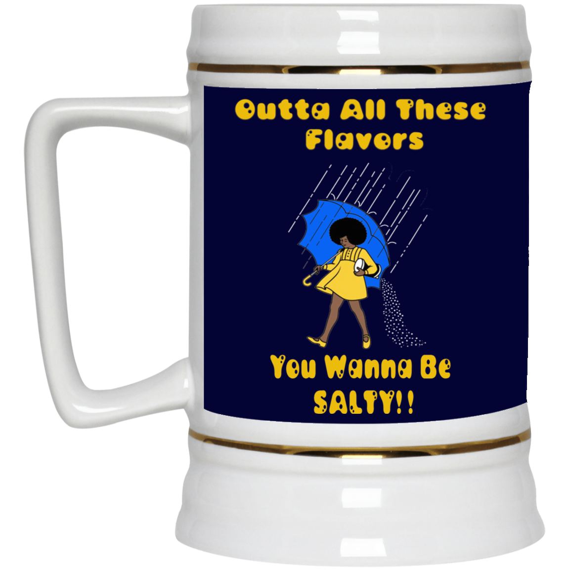 Salty-Black Girl-Beer Stein 22oz.