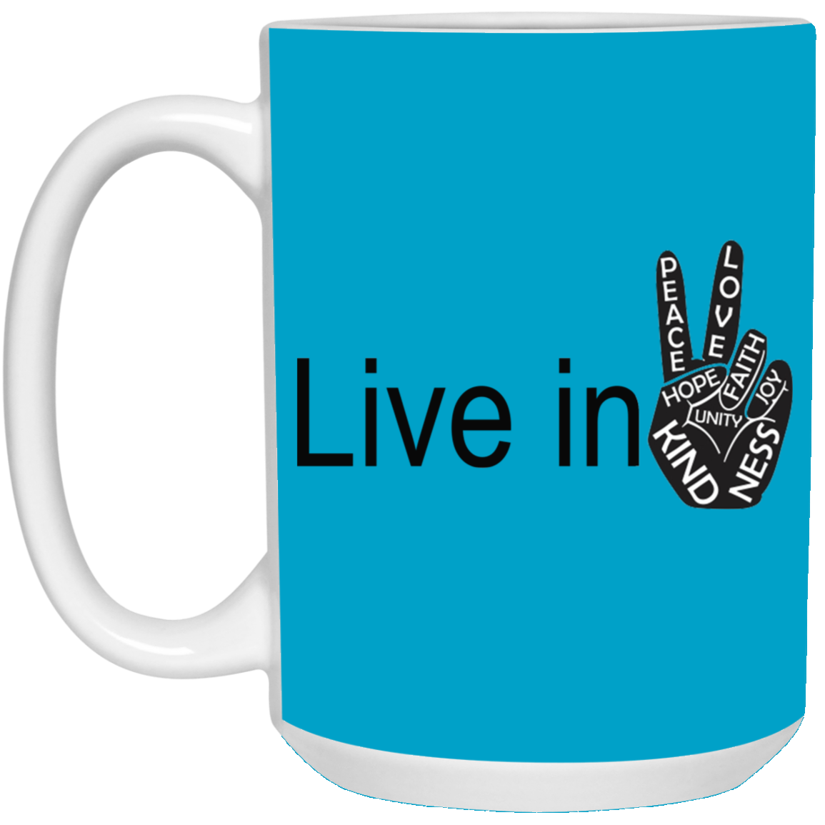Hand Peace-15oz White Mug